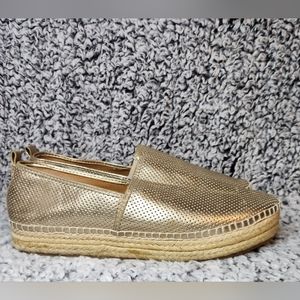 Steve Madden Peppa PlatinumEspadrille Flats Women Size 9.0
